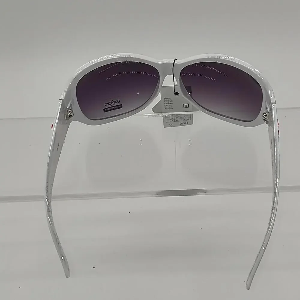 White and pink floral sunglasses